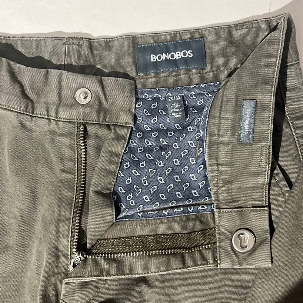 Bonobos mens chinos slim tailored 28x30 pants khakis - Picture 4 of 6